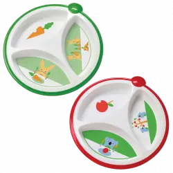 Dr. Brown’s Divided Learning Plate for Babies – 2-Piece Set