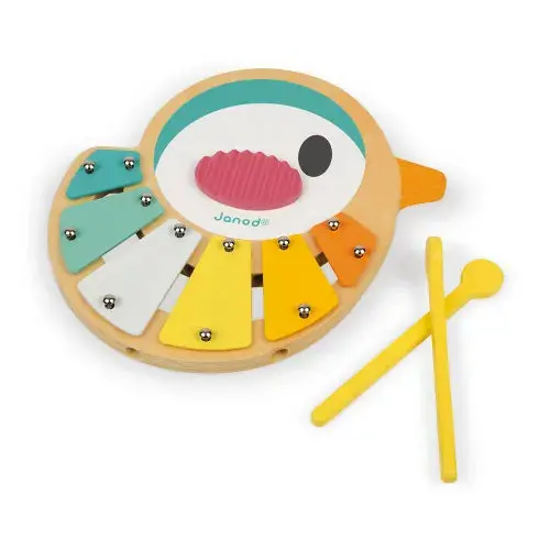 Janod Pure Wooden Bird Xylophone – Eco-Friendly Musical Instrument for Kids
