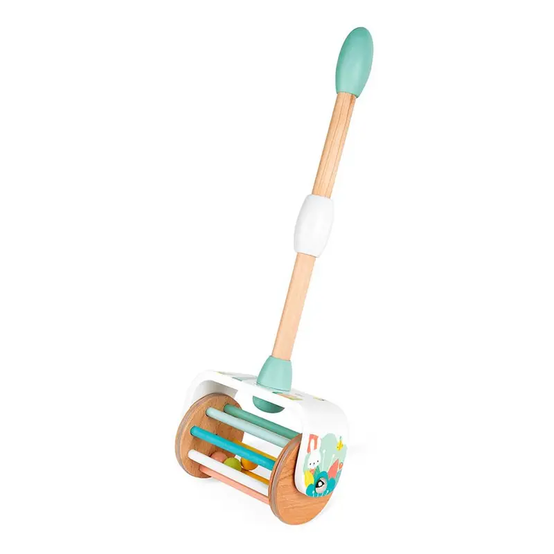 Janod Pure Wooden Push-Along Animal – Sustainable Walking Toy for Early Walkers