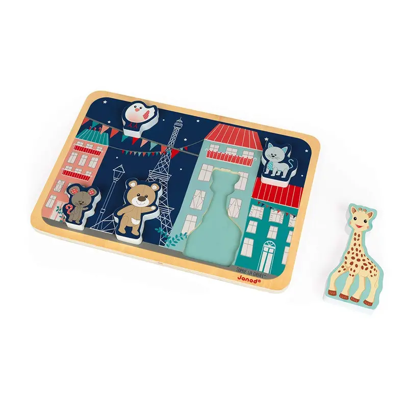 Janod Sophie the Giraffe Chunky Wooden Puzzle