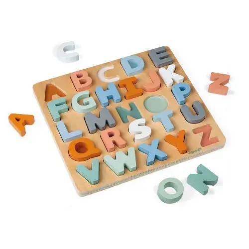 Janod Sweet Cocoon Wooden Alphabet Learning Puzzle