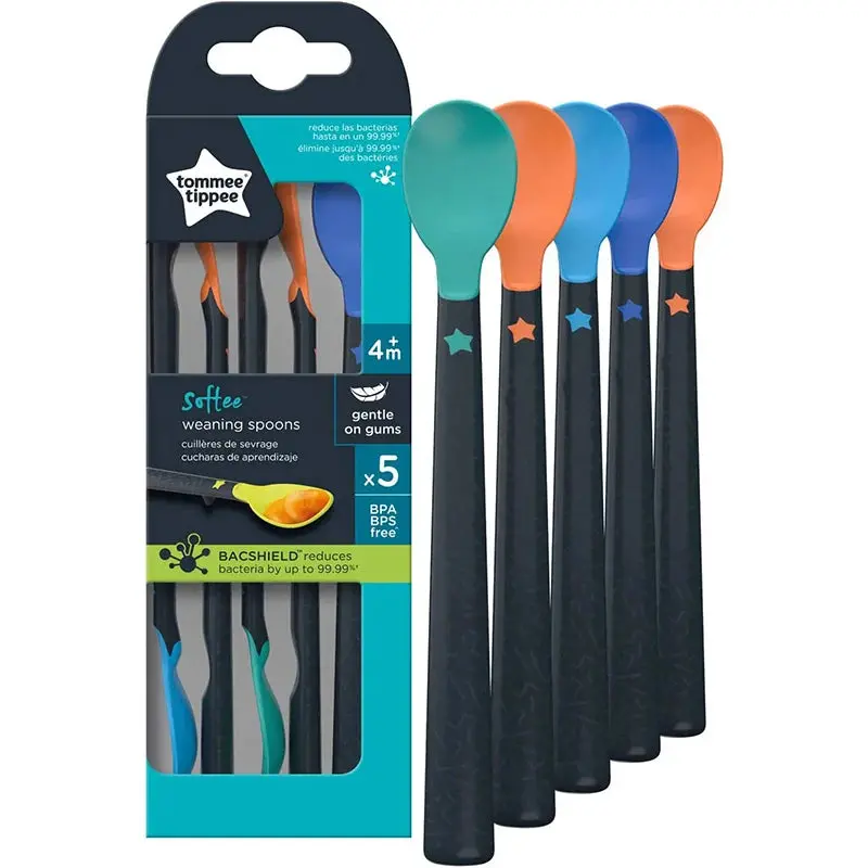 Tommee Tippee Softee Weaning Spoon Set – 5-Pack