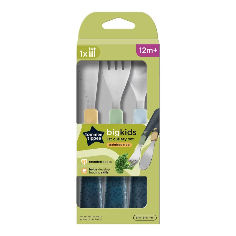Tommee Tippee Stainless Steel Cutlery Set for Toddlers – Age 12 Months+