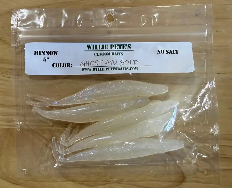 Willie Pete’s Willie Minnow – 5″ Ghost Ayu Gold